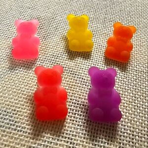 Colorful Gummy Bear-Shaped Set Of 5 Croc Charms NWOT